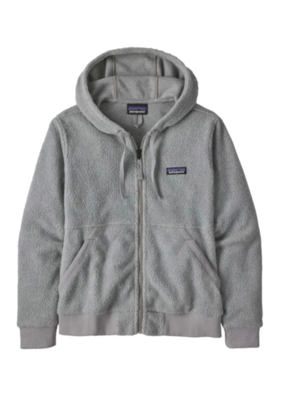 Patagonia women’s shearling hoody size M gray full zip sherpa fleece jacket